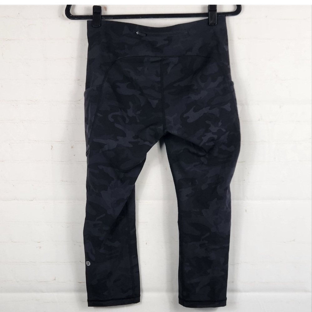 Lululemon Speed Up Crop Leggings Camo Multi Grey size 8 - Picture 5 of 15